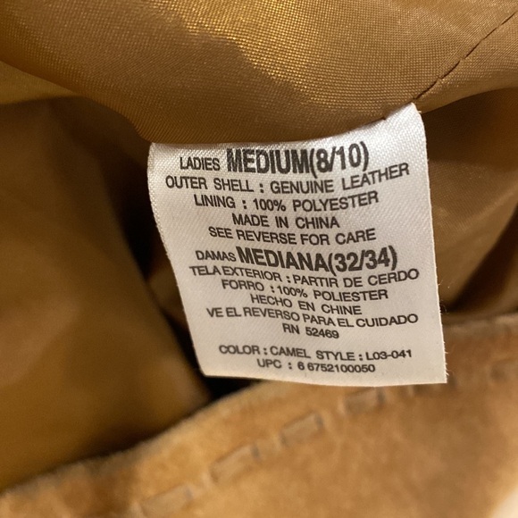 NOW ON SALE ‼️Vintage Outbrook suede leather beige coat Size M - Picture 7 of 8